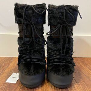 Moon Boot Black Icon Faux-fur Snow Boots